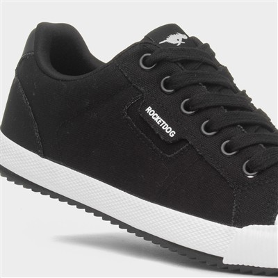 Cheery Womens Black Lace Up Canvas