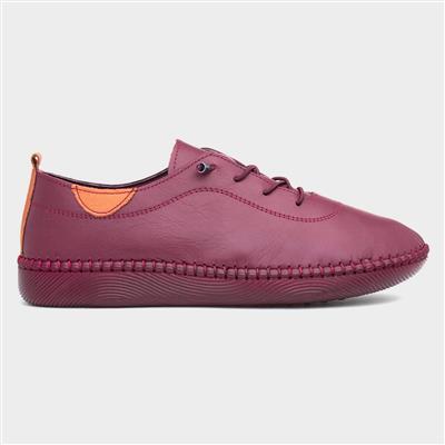 St Vincent Womens Burgundy Leather Shoe