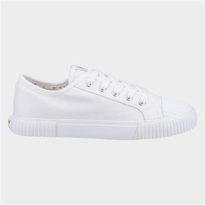 Brooke Womens White Canvas Trainer