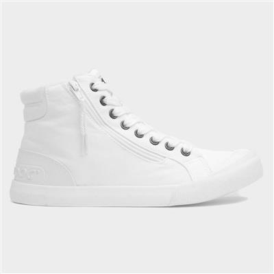 Jazzin Hi Womens White Canvas