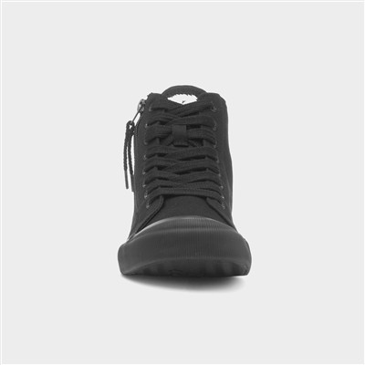 Jazzin Hi Womens Black Canvas