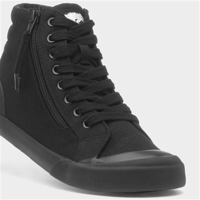 Jazzin Hi Womens Black Canvas