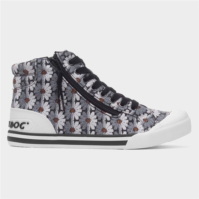 Jazzin Hi Ryde Womens Grey Zip Canvas