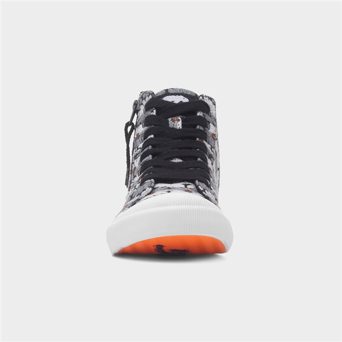 Jazzin Hi Ryde Womens Grey Zip Canvas