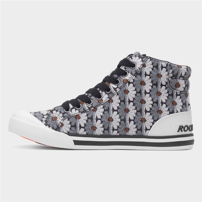 Jazzin Hi Ryde Womens Grey Zip Canvas