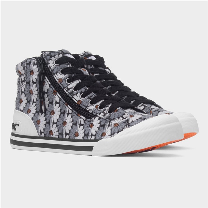 Jazzin Hi Ryde Womens Grey Zip Canvas