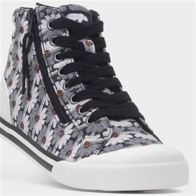 Jazzin Hi Ryde Womens Grey Zip Canvas