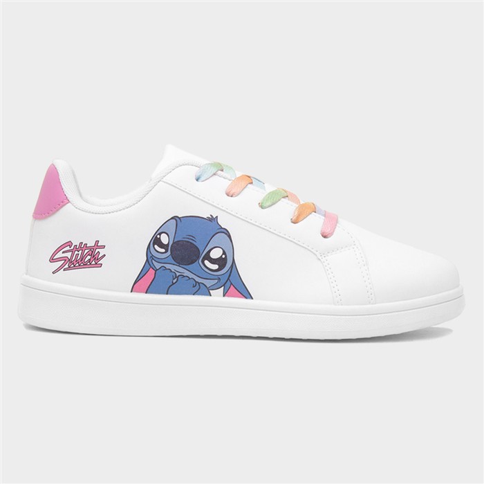 Disney Stitch Women's White Pearl Lace Up Shoe Size 36