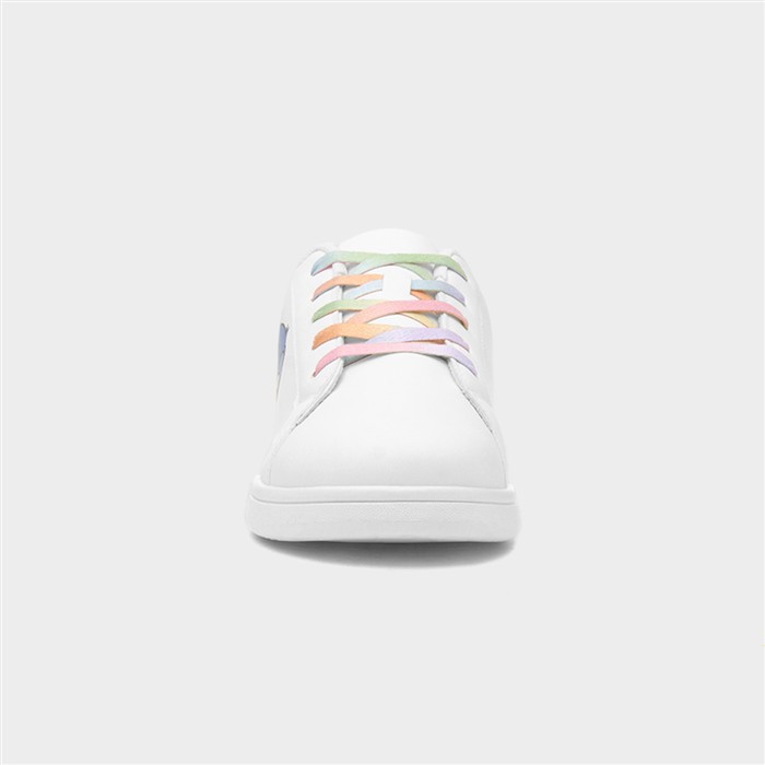 Pearl Womens White Lace Up Shoe