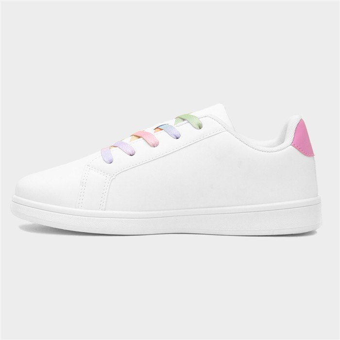 Pearl Womens White Lace Up Shoe