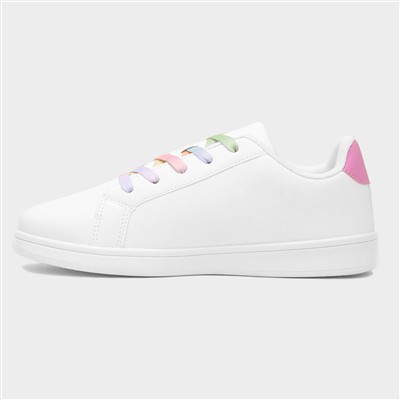 Pearl Womens White Lace Up Shoe