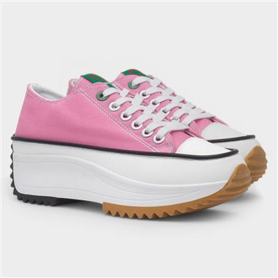 Strata Women's Pink Platform Canvas