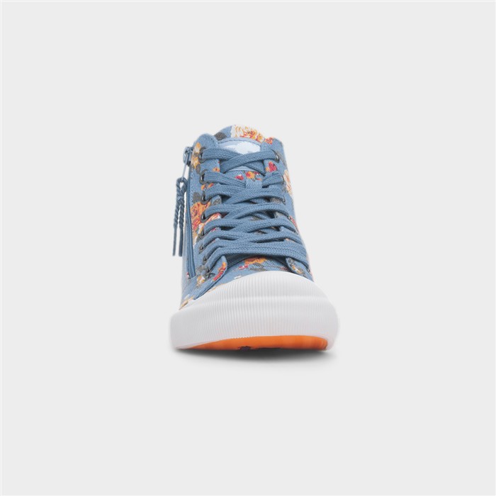 Jazzin Hi Romeo Womens Blue Canvas Shoe