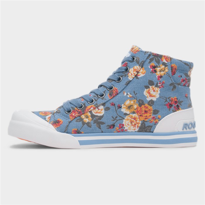 Jazzin Hi Romeo Womens Blue Canvas Shoe