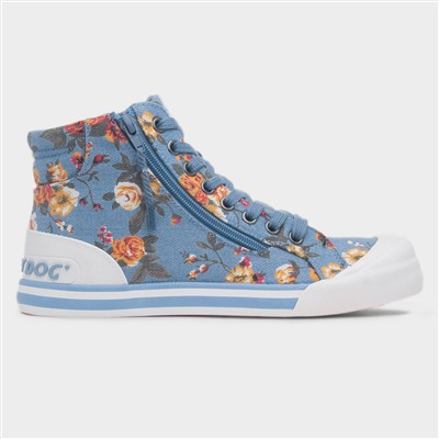 Jazzin Hi Romeo Womens Blue Canvas Shoe