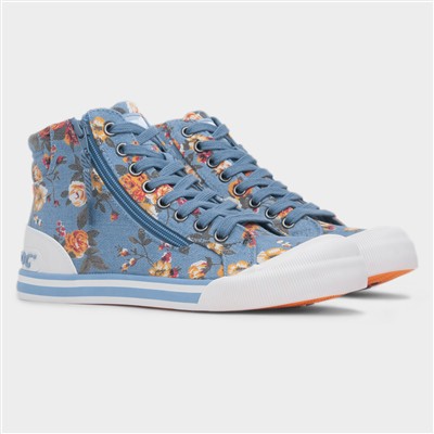 Jazzin Hi Romeo Womens Blue Canvas Shoe