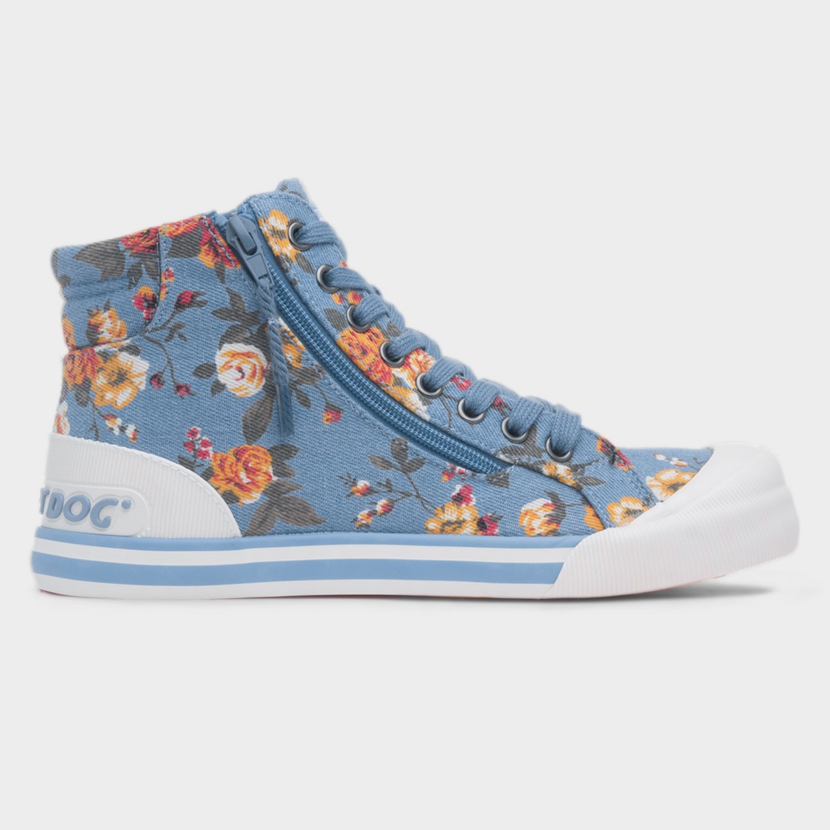 Jazzin Hi Romeo Womens Blue Canvas Shoe