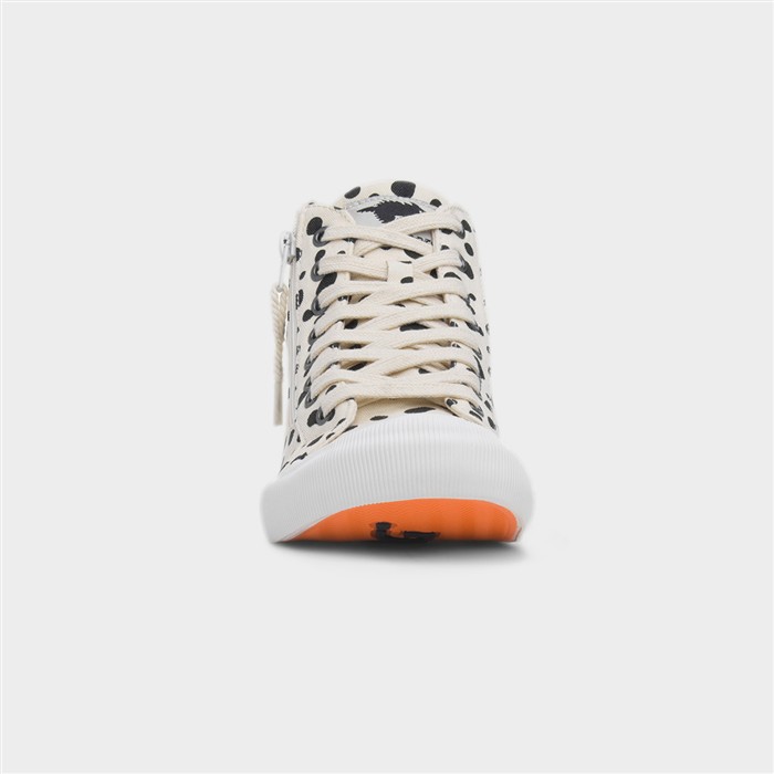 Jazzin Hi Fido Womens Off White Canvas