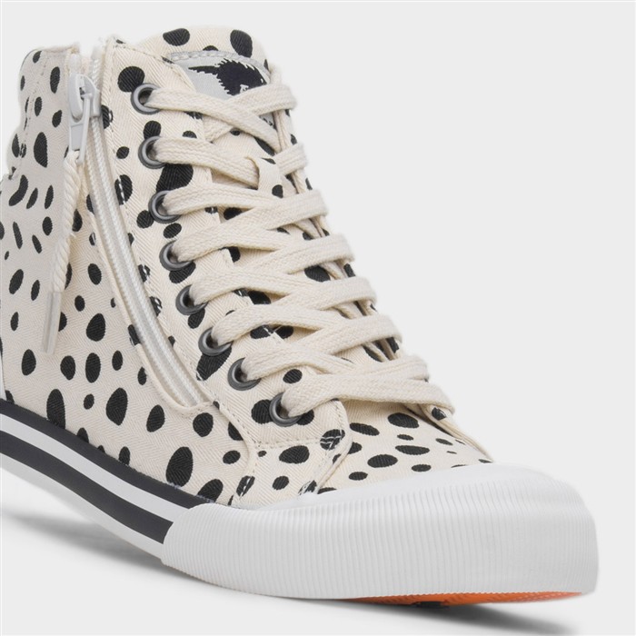Jazzin Hi Fido Womens Off White Canvas