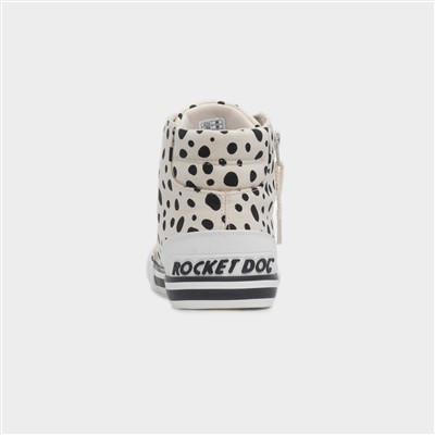 Jazzin Hi Fido Womens Off White Canvas