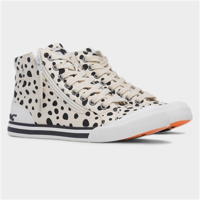 Jazzin Hi Fido Womens Off White Canvas