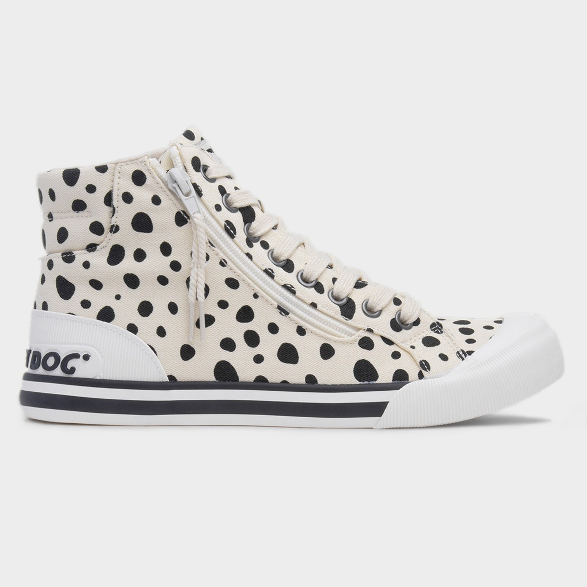 Jazzin Hi Fido Womens Off White Canvas