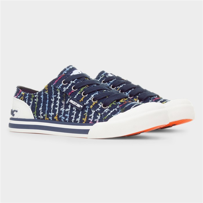 Jazzin Radio Womens Blue Lace Up Canvas