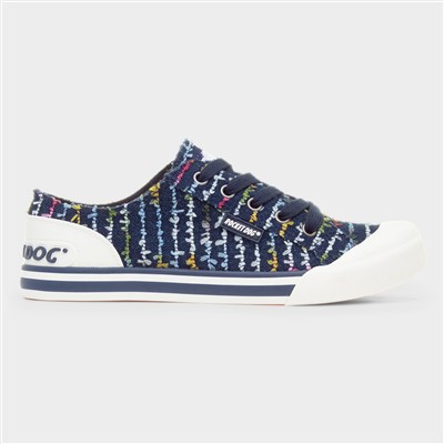 Jazzin Radio Womens Blue Lace Up Canvas