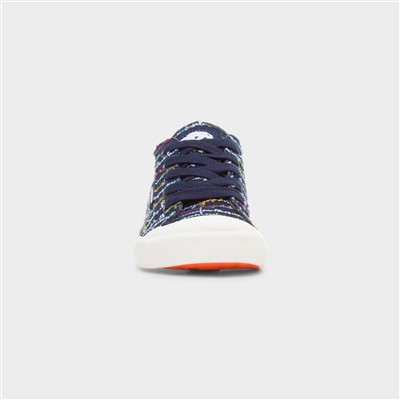 Jazzin Radio Womens Blue Lace Up Canvas