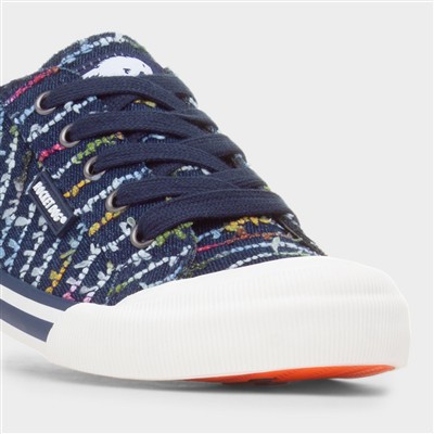 Jazzin Radio Womens Blue Lace Up Canvas
