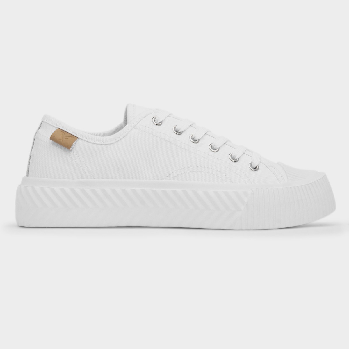 Jayne III Womens White Lace Up Canvas