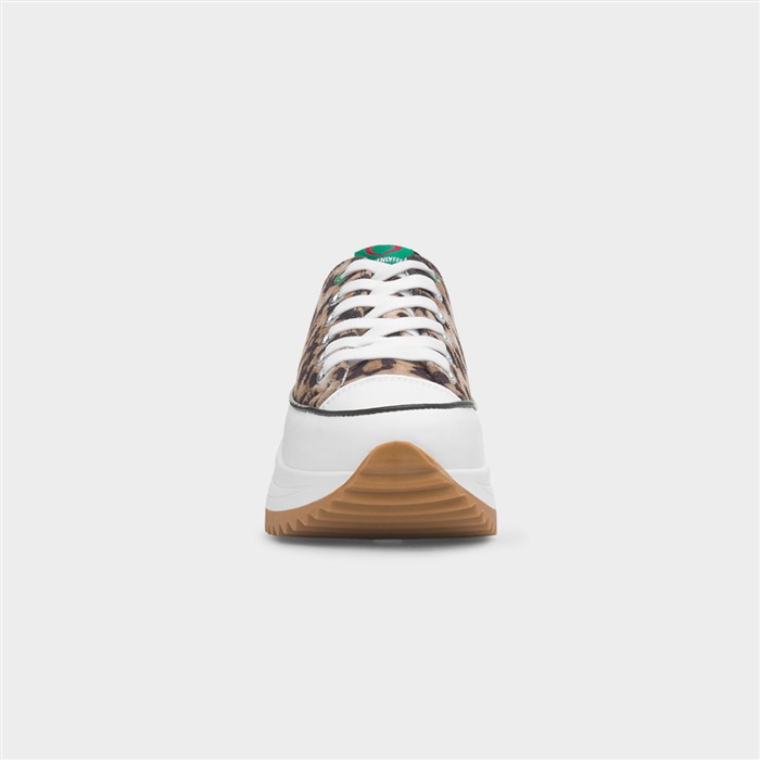 Strata Womens Beige Cheetah Canvas