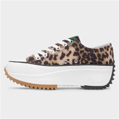 Strata Womens Beige Cheetah Canvas