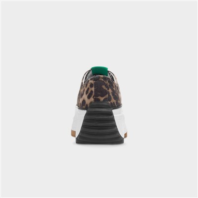 Strata Womens Beige Cheetah Canvas