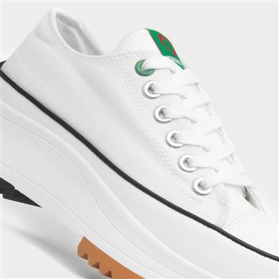 Strata Womens White Platform Canvas