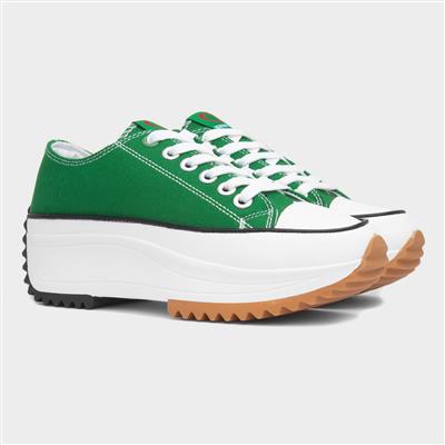 Strata Womens Green Platform Canvas