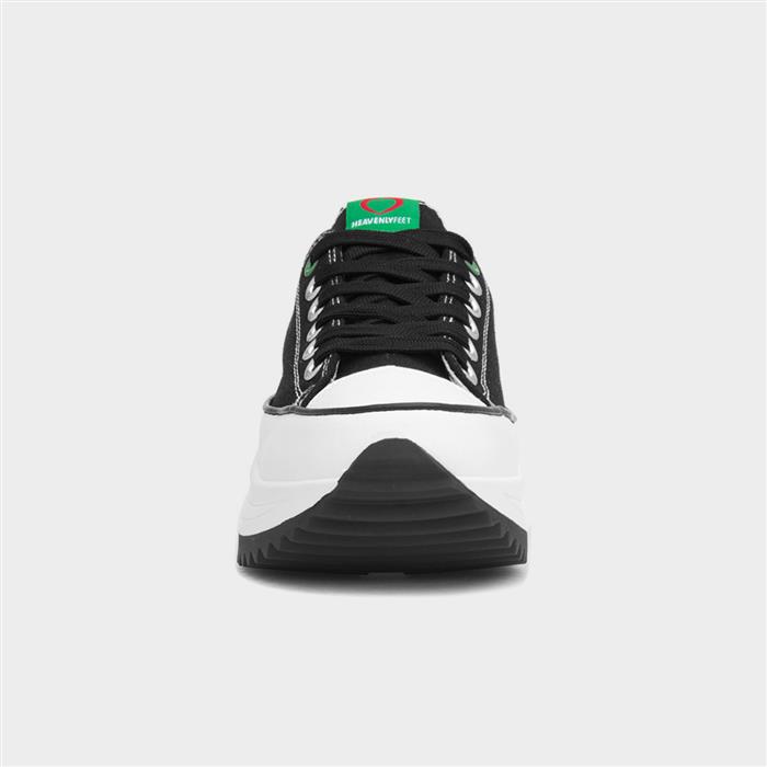 Strata Womens Black Platform Canvas