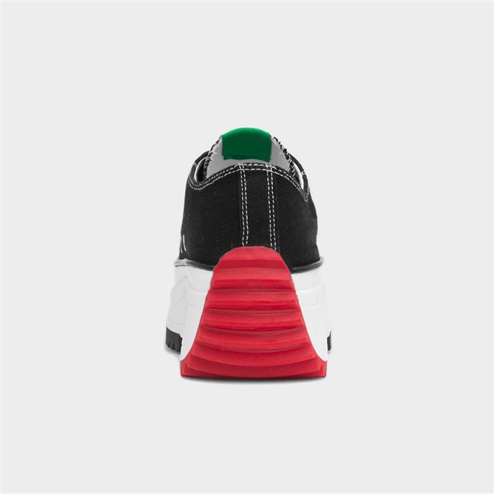 Strata Womens Black Platform Canvas