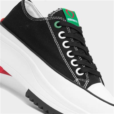 Strata Womens Black Platform Canvas