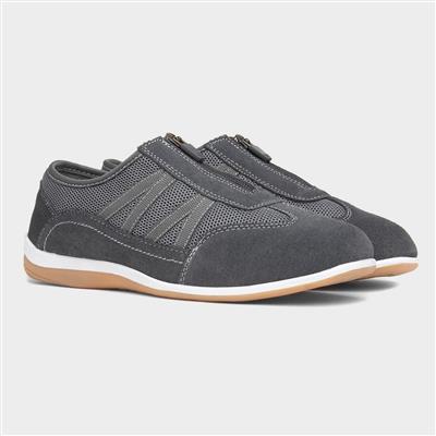 Mombassa Womens Grey Leather Shoe