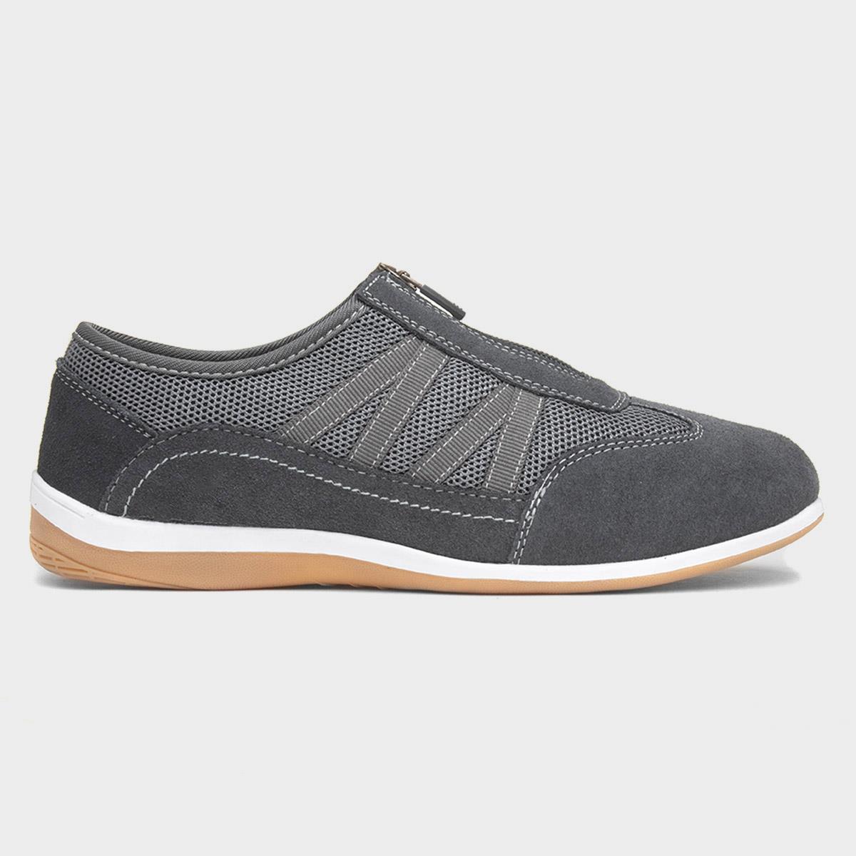 Mombassa Womens Grey Leather Shoe