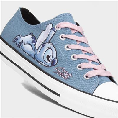 Womens Blue Lace Up Canvas