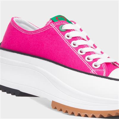 Strata Womens Pink Platform Canvas