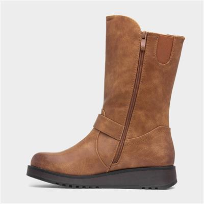 Maya Womens Tan Calf Boot