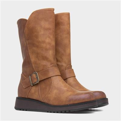 Maya Womens Tan Calf Boot