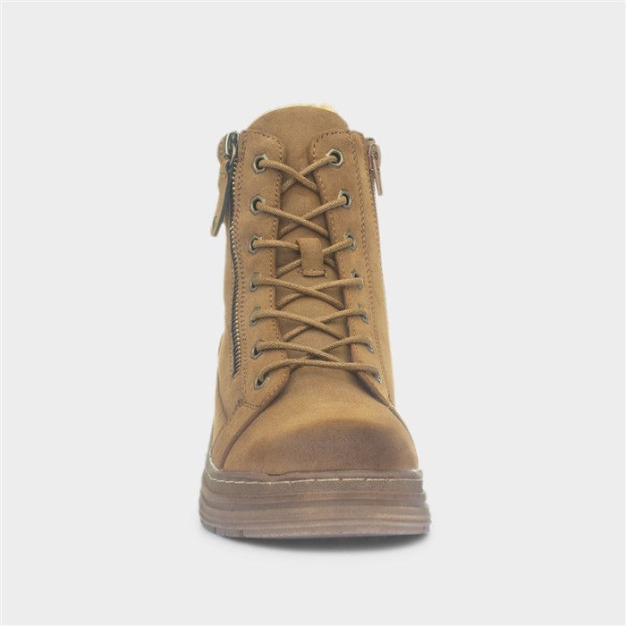 Amelia Womens Khaki Ankle Boots