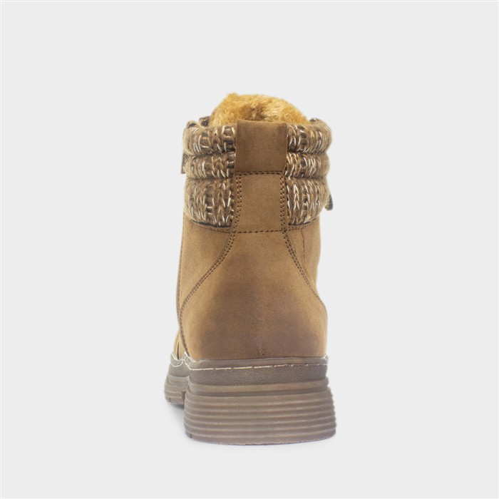 Amelia Womens Khaki Ankle Boots