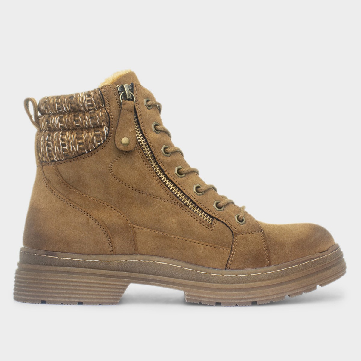 Amelia Womens Khaki Ankle Boots