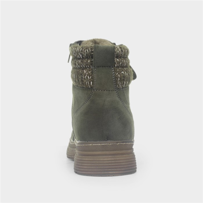 Amelia Womens Khaki Ankle Boot