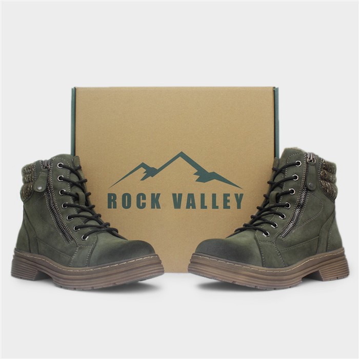 Amelia Womens Khaki Ankle Boot